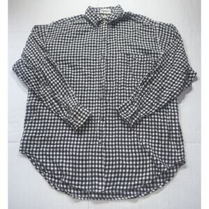 Vintage Punch Tartan Plaid Shirt Size M Black/White Left Breast Pocket